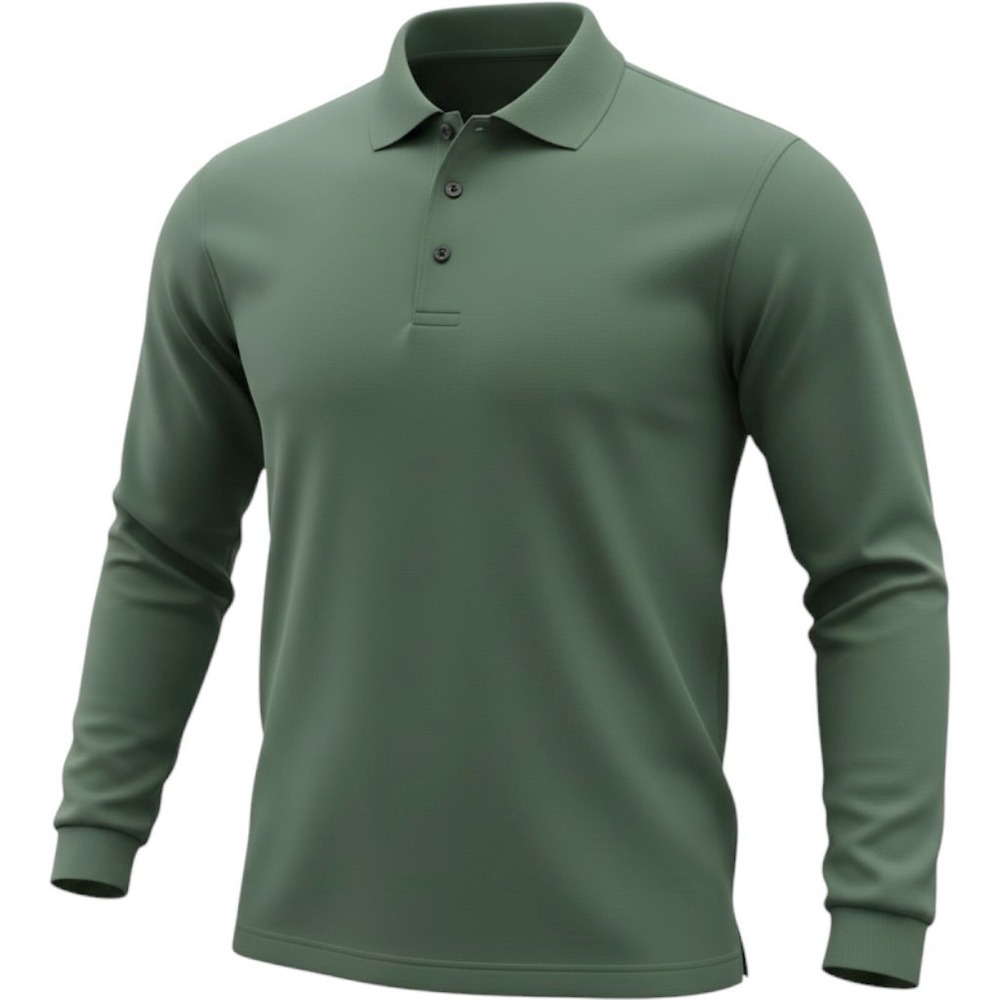Jos. A. Bank Traveler's Collection Mens Large Olive Green Long Sleeve Polo Shirt
